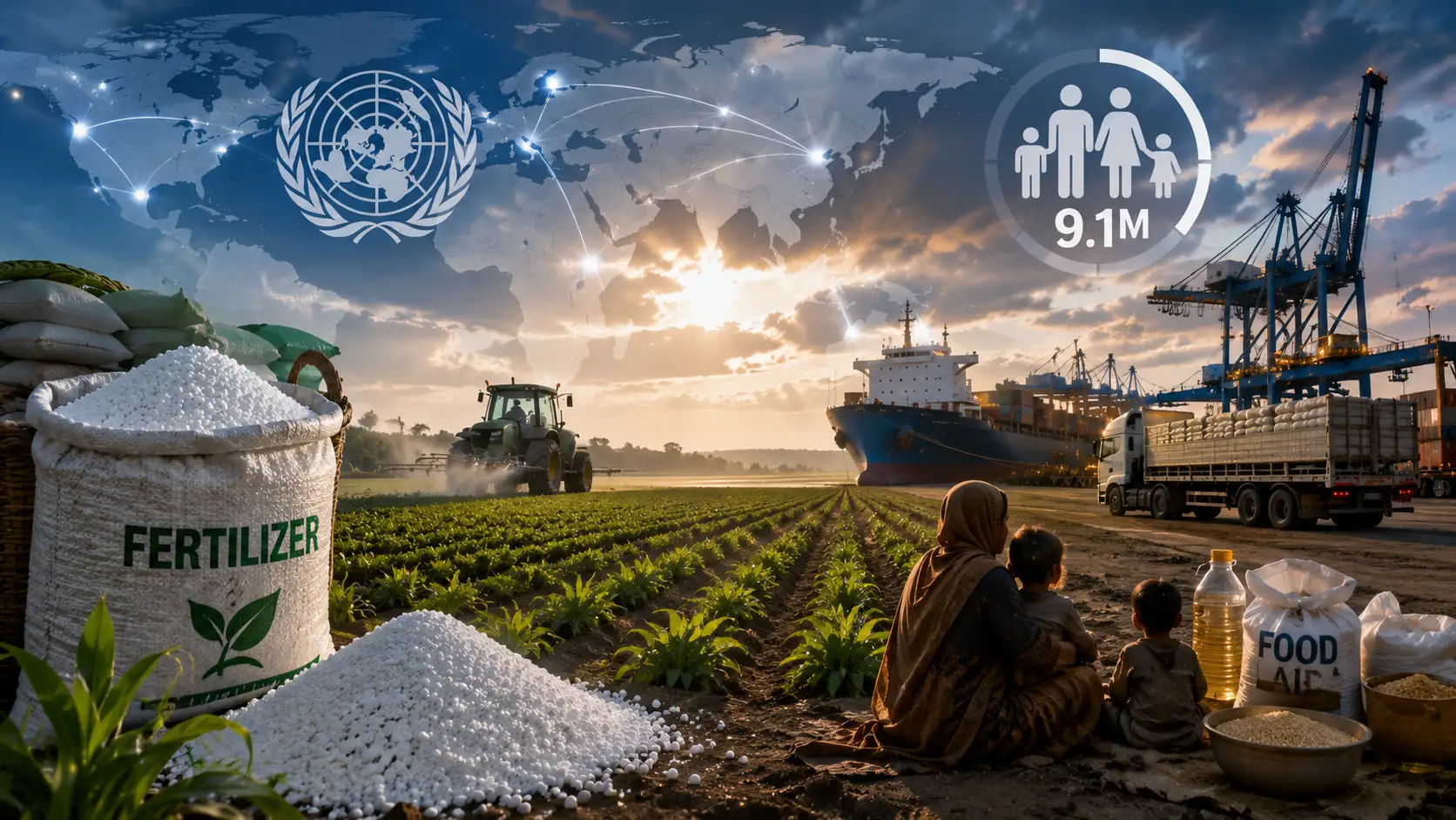 비료 식량 안보: UN 업데이트 — 7월 공급에 따라 식량이 불안정한 910만 명의 사람들이 위험에 처해 있습니다